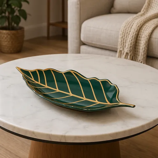 ArtFir Dekoračný tanier LILI 01 | zlatá 41 x 19 cm