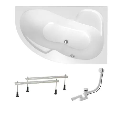 Asymetrická vaňa Laguna Fortuna Plus 170x100 cm akrylát pravá SIKOFO1700PAN