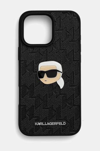 Puzdro na mobil Karl Lagerfeld iPhone 16 Pro Max 6.9 čierna farba, KLHCP16XPGKLKIPK