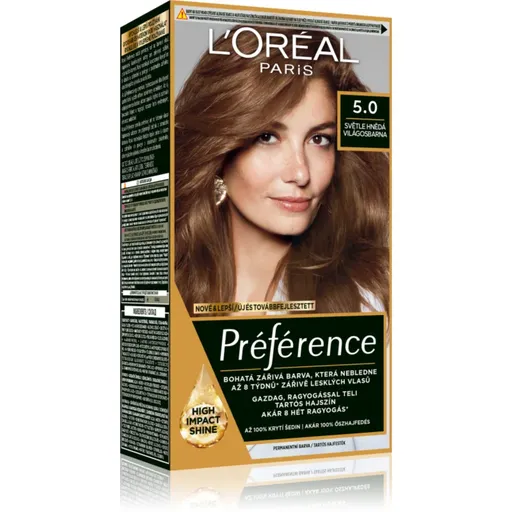 L’Oréal Paris Préférence farba na vlasy odtieň 5.0 Light Brown 1 ks