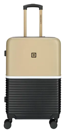 Stredný kufor na kolieskach Enrico Benetti Princetown M Black/Camel