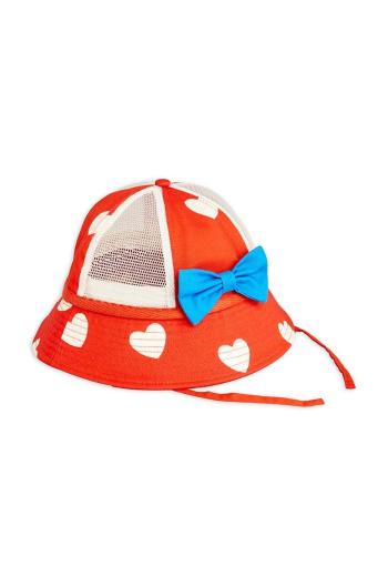 Detský klobúk Mini Rodini Hearts červená farba