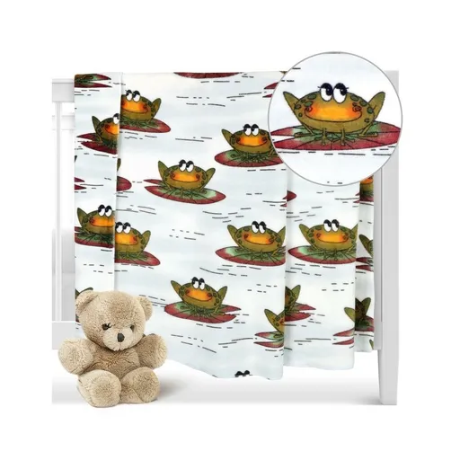 Bellatex Detská prikrývka Ella Žaba, 100 x 150 cm