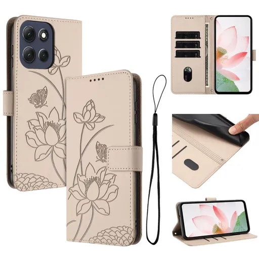 ART LOTUS Peňaženkové puzdro pre Motorola Moto G86 Power 5G béžové