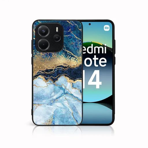 MY ART Ochranný kryt pre Xiaomi Redmi Note 14 BLUE MARBLE (141)