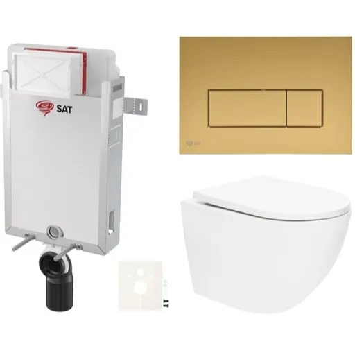 Závesný wc set SAT na zamurovanie vírové splachovanie SIKOSZTOR67GM