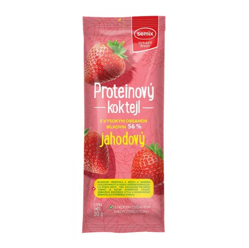 SEMIX Proteínový koktail jahoda 30 g