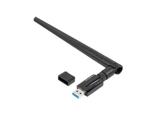 LANBERG USB ADAPTÉR BEZDRÔTOVÁ SIEŤOVÁ KARTA NC-1200-WIE AC1200 DUAL BAND 1X INTERNÁ + 1X EXTERNÁ ANTÉNA