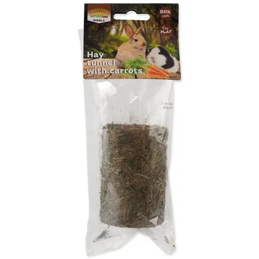 Nature Land Tunel Nibble ze sena plněný mrkví 125 g