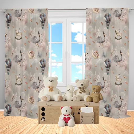 Závesy Rabbit on the moon (Rozmer: 140x250, Materiál: Interlock)