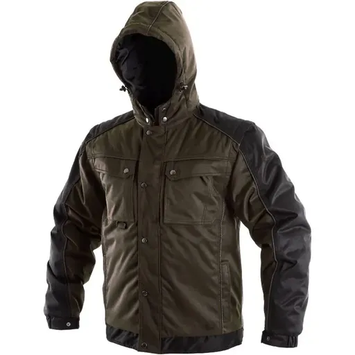 Canis (CXS) Pánska zimná bunda 2v1 CXS IRVINE - Hnedá / čierna | 3XL