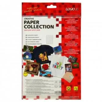 Logo etikety 48.5mm x 16.9mm, A4, matné, biele, 68 etiket, 140g/m2, balené po 25 ks, pre inkoustové a laserové tlačiarne