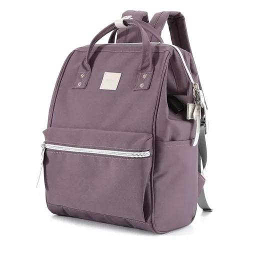 Fialový ruksak na nastaviteľných popruhoch so zipsom - Himawari