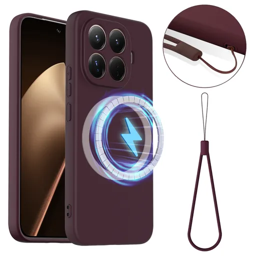 RUBBER MAGSAFE Silikónový kryt pre Xiaomi 15T Pro PLUM