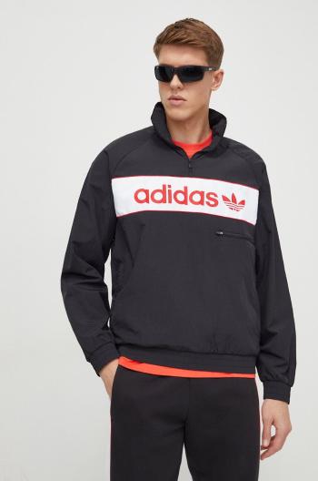 Bunda adidas Originals pánska, čierna farba, prechodná, oversize, IS1398