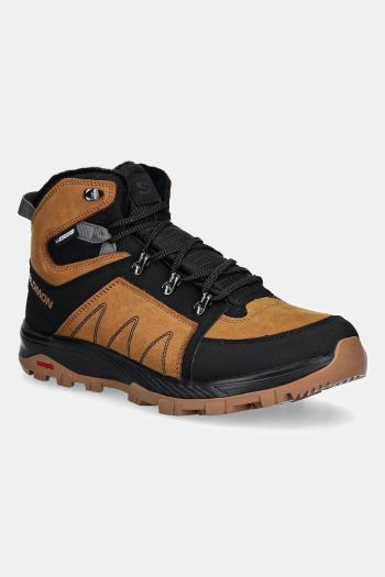 Topánky Salomon OUTCHILL TS WP hnedá farba, jemne zateplené, L47381900