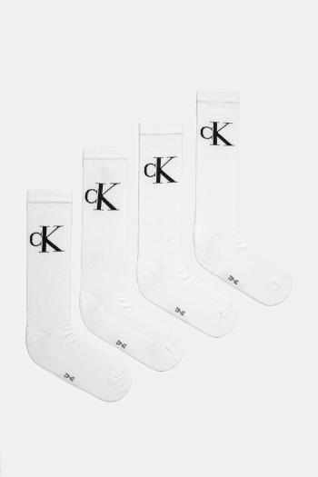 Ponožky Calvin Klein Jeans 4-pak pánske, biela farba, 701232676