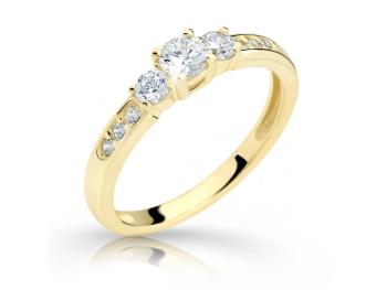Cutie Diamonds Prsteň zo žltého zlata s diamantmi DZ6806-2360-10-X-1 66 mm