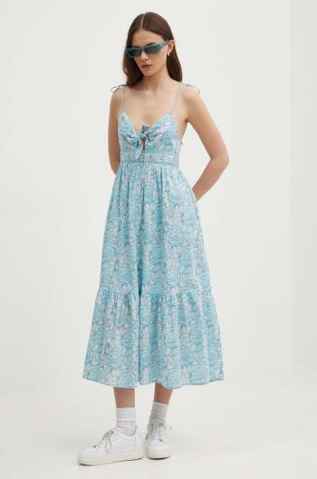 Bavlnené šaty Pepe Jeans MALLORY PRINT midi, áčkový strih, PL953533