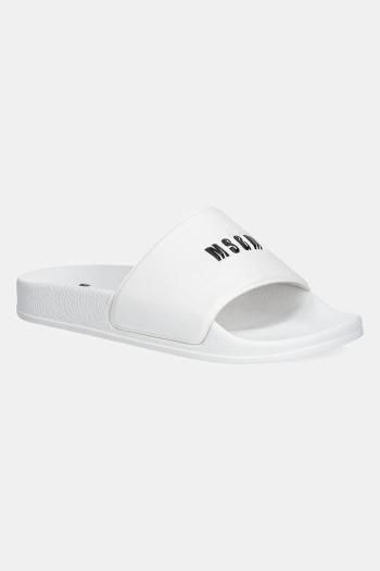Šľapky MSGM dámske, biela farba, 3841MDS208