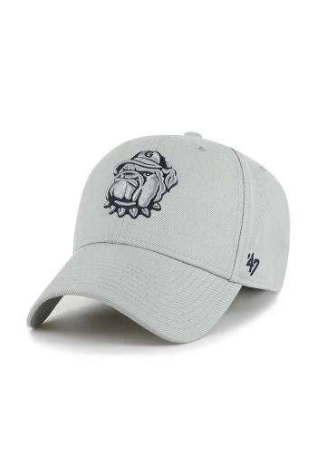 Bavlnená šiltovka 47 brand NCAA Georgetown Hoyas šedá farba, s nášivkou, C-MVP1093WBV-GY