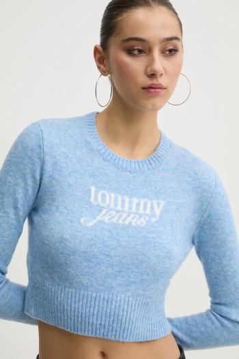 Sveter s prímesou vlny Tommy Jeans dámsky, tenký, DW0DW19895