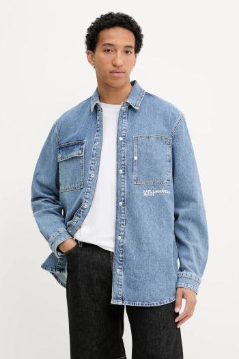 Rifľová košeľa Karl Lagerfeld Jeans regular, s klasickým golierom, A3M16004