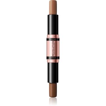 Makeup Revolution Fast Base obojstranná kontúrovacia tyčinka odtieň Dark 2x4,3 g