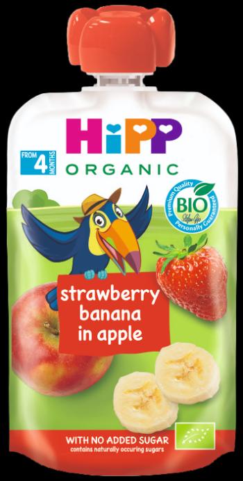 HIPP BIO 100% ovocie Jablko-Banán-Jahoda 100 g