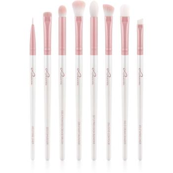 Luvia Cosmetics Prime Vegan All Eye Want sada štetcov na oči Candy (Pearl White / Rose) 8 ks