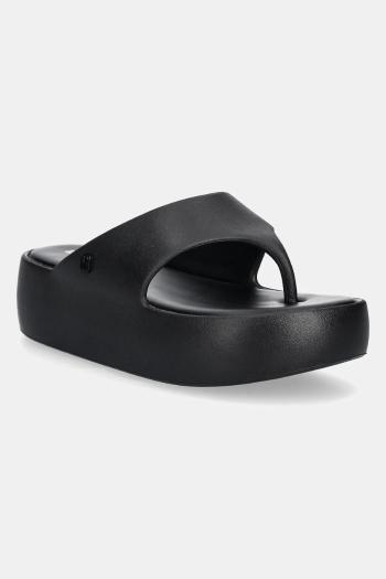 Šľapky Melissa MELISSA FREE PLATFORM THONG AD dámske, čierna farba, na platforme, M 36088 BE886