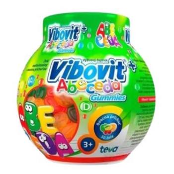 VIBOVIT+ Abeceda gummies želé s ovocnou príchuťou 50 kusov