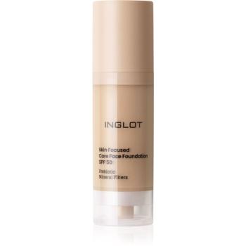 Inglot Skin Focused Care Face Foundation SPF 50 krycí make-up SPF 50 odtieň Yellow Beige 30 ml