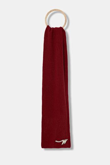 Vlnený šál Weekend Max Mara BARDIES bordová farba, jednofarebný, 2525746035600