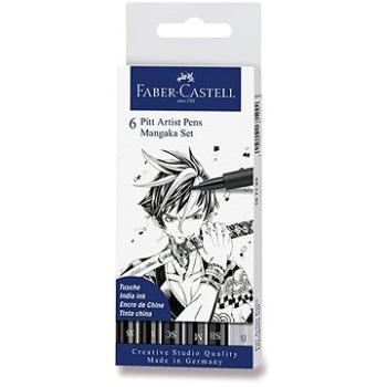 Popisovače Faber-Castell Pitt Artist Pen Manga Mangaka, sada 6 ks (4005401671244)