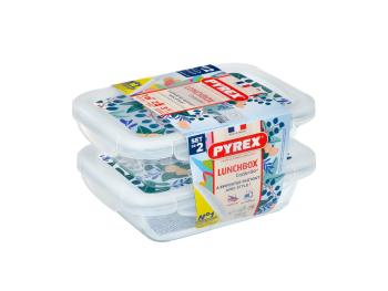 SADA OBDĹŽNIKOVÝCH DŽBÁNOV PYREX 2X0,8L, SKLO