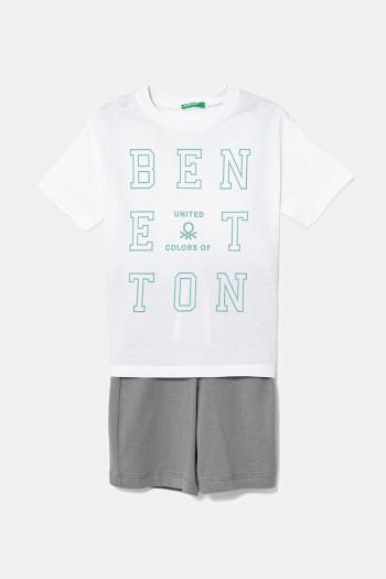 Detská bavlnená súprava United Colors of Benetton biela farba, 3096CK00D