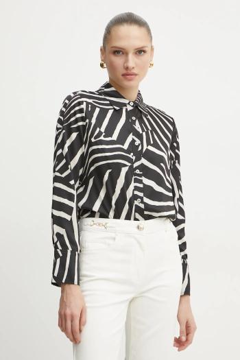 Košeľa Marciano Guess MOLLY dámska, čierna farba, regular, s klasickým golierom, 5RGH34 9917Z