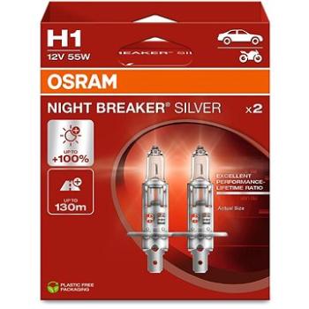 OSRAM H1 Night Breaker SILVER +100%, 2ks (64150NBS-HCB)