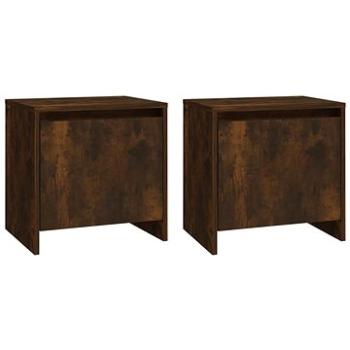 SHUMEE Nočné stolíky 2 ks dymový dub 45 × 34 × 44,5 cm drevotrieska, 813045
