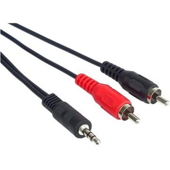 PremiumCord jack M 3.5 -> 2x cinch M, 5 m (kjackcin5)