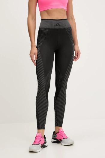 Tréningové legíny adidas Performance WORKOUT ESSENTIALS čierna farba, vzorované, JE8021