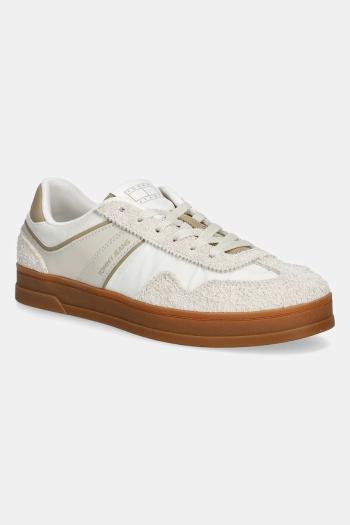 Tenisky Tommy Jeans THE GREENWICH MIX MEDIA béžová farba, EN0EN02730