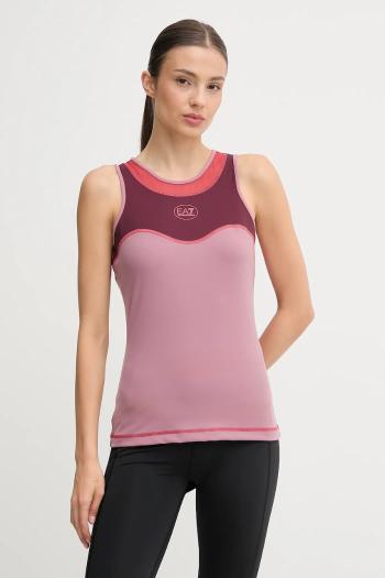 Tréningový top EA7 Emporio Armani ružová farba, AF19155.7W000556