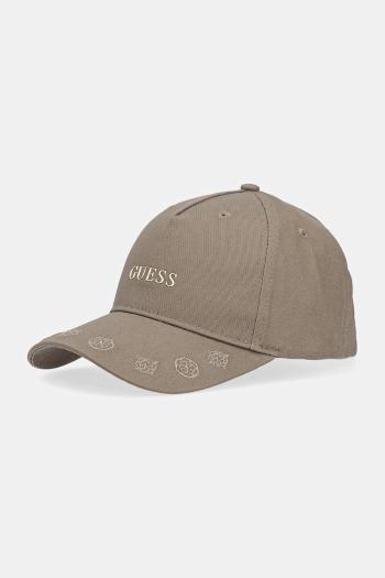 Bavlnená šiltovka Guess PEONY zelená farba, V5YZ01 WFKN0