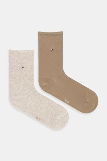 Ponožky Tommy Hilfiger 2-pak čierna farba, 371221