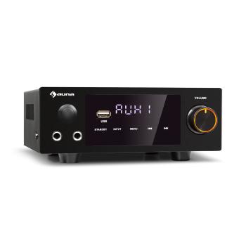 Auna AMP-2 DG, stereo HiFi zosilňovač, 2 x 50 W, RMS, BT/USB, optický & koaxiálny digitálny vstup