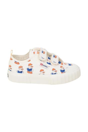 Detské tenisky Tinycottons READERS SNEAKERS X SUPERGA béžová farba, SS25-914