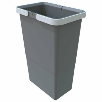 Elletipi Plastový koš s rukojeťmi 8 l, šedá, 8 l