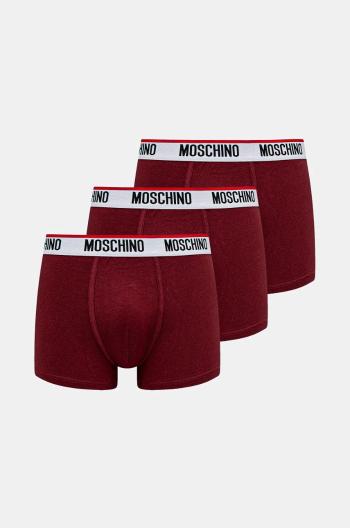 Boxerky Moschino Underwear 3-pak pánske, bordová farba, 241V1A13954300